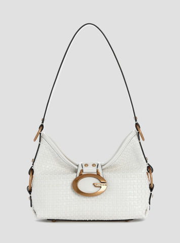 GUESS Womens White Camden Mini Shoulder Bag WW930872 Front View