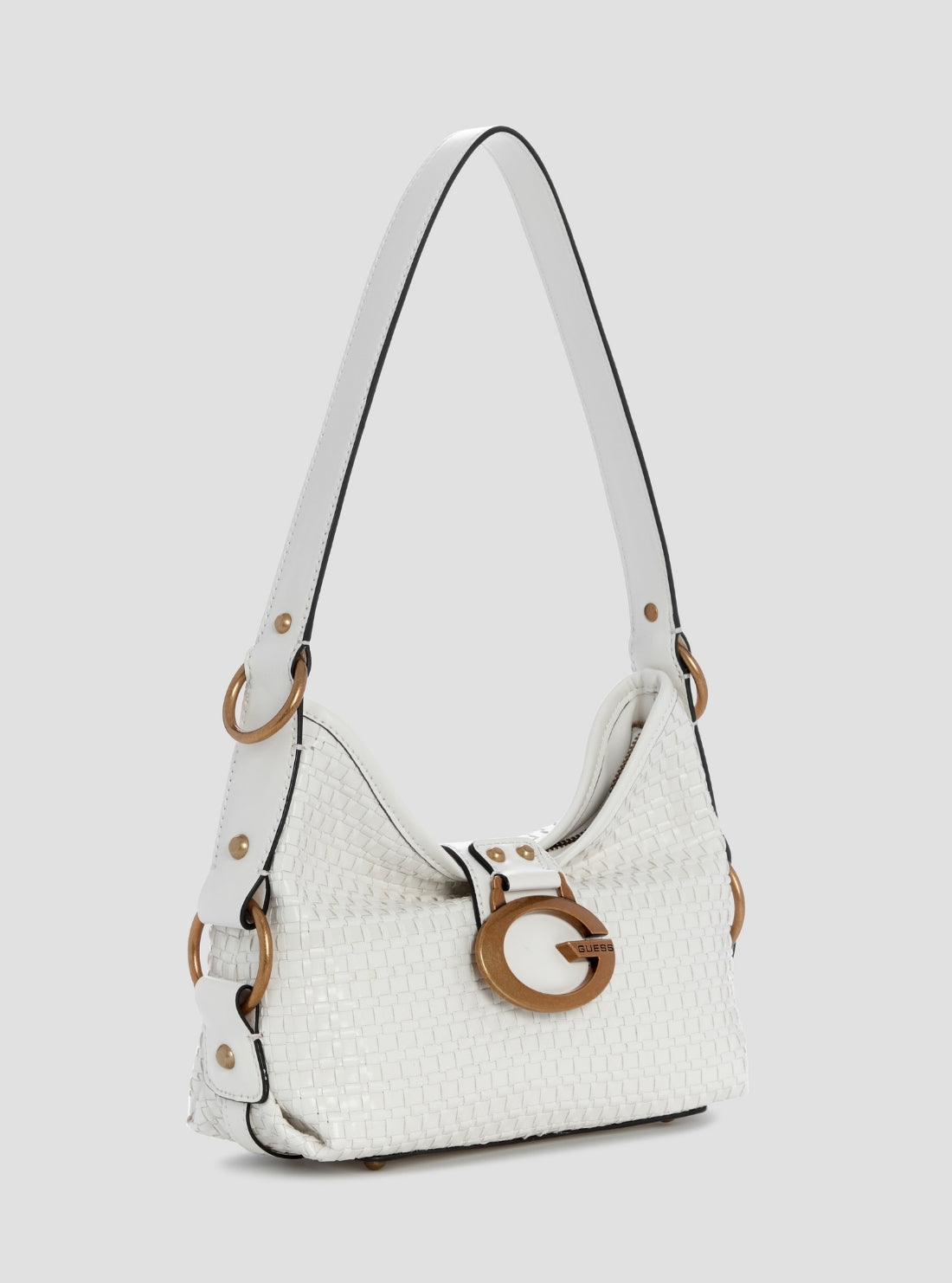 GUESS Womens White Camden Mini Shoulder Bag WW930872 Side View