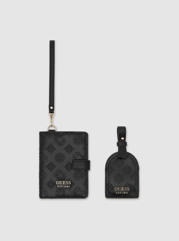Black Logo Passport Organiser and Luggage Tag