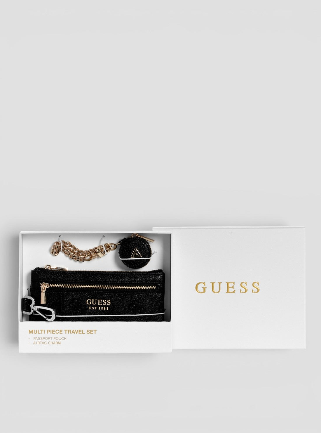 GUESS Accessories Black Logo Blake Multi Piece Travel Set DP2222060 Side View