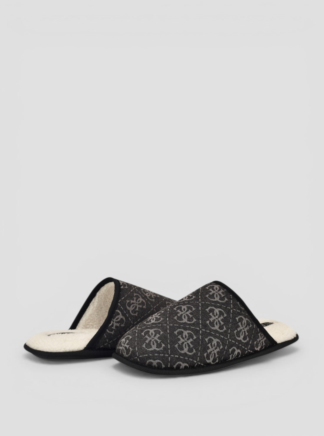 GUESS Footwear Black Logo Xellen Slippers XELLEN Front Side View