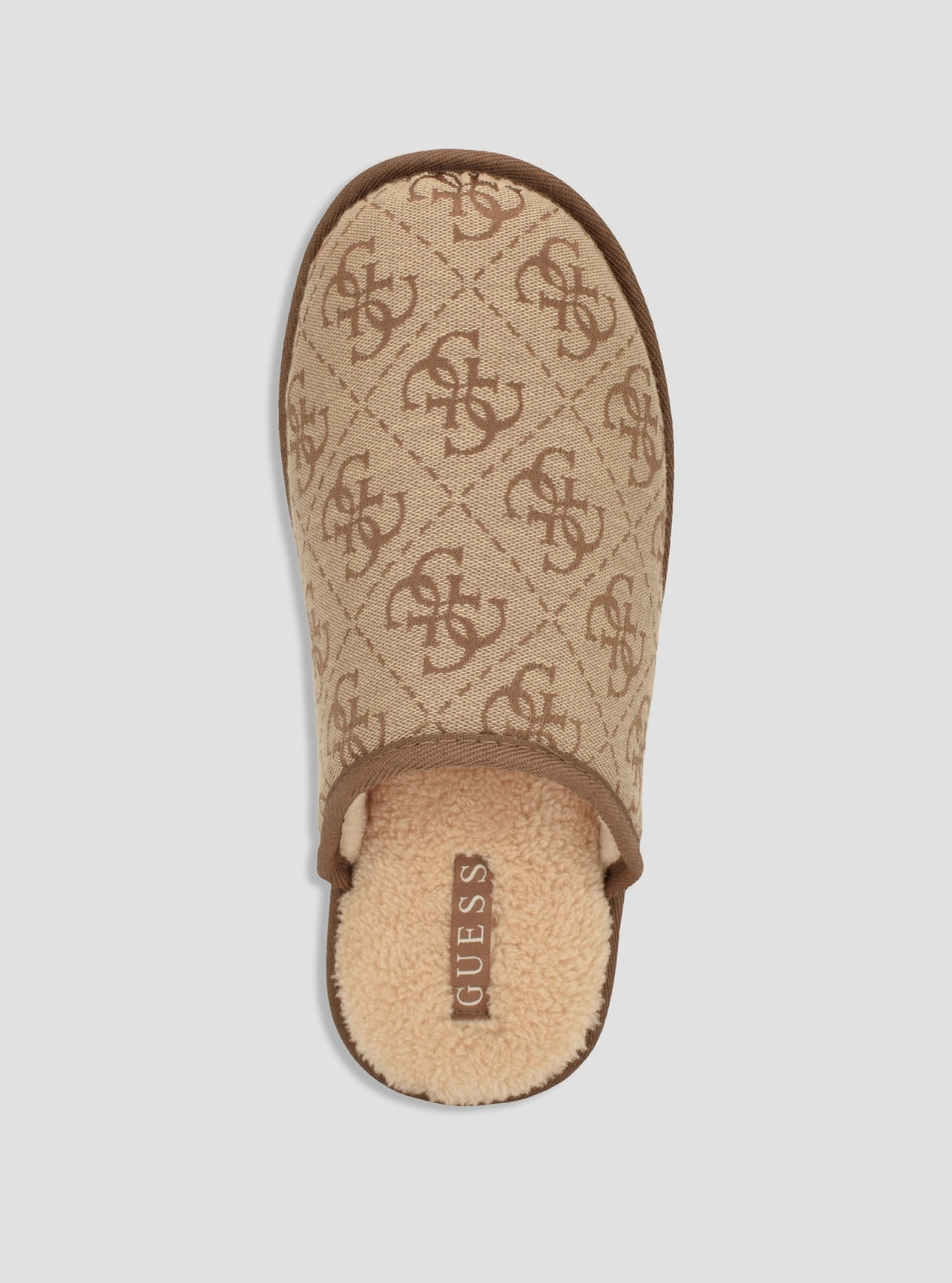 GUESS Footwear Brown Logo Xellen Slippers XELLEN Top View