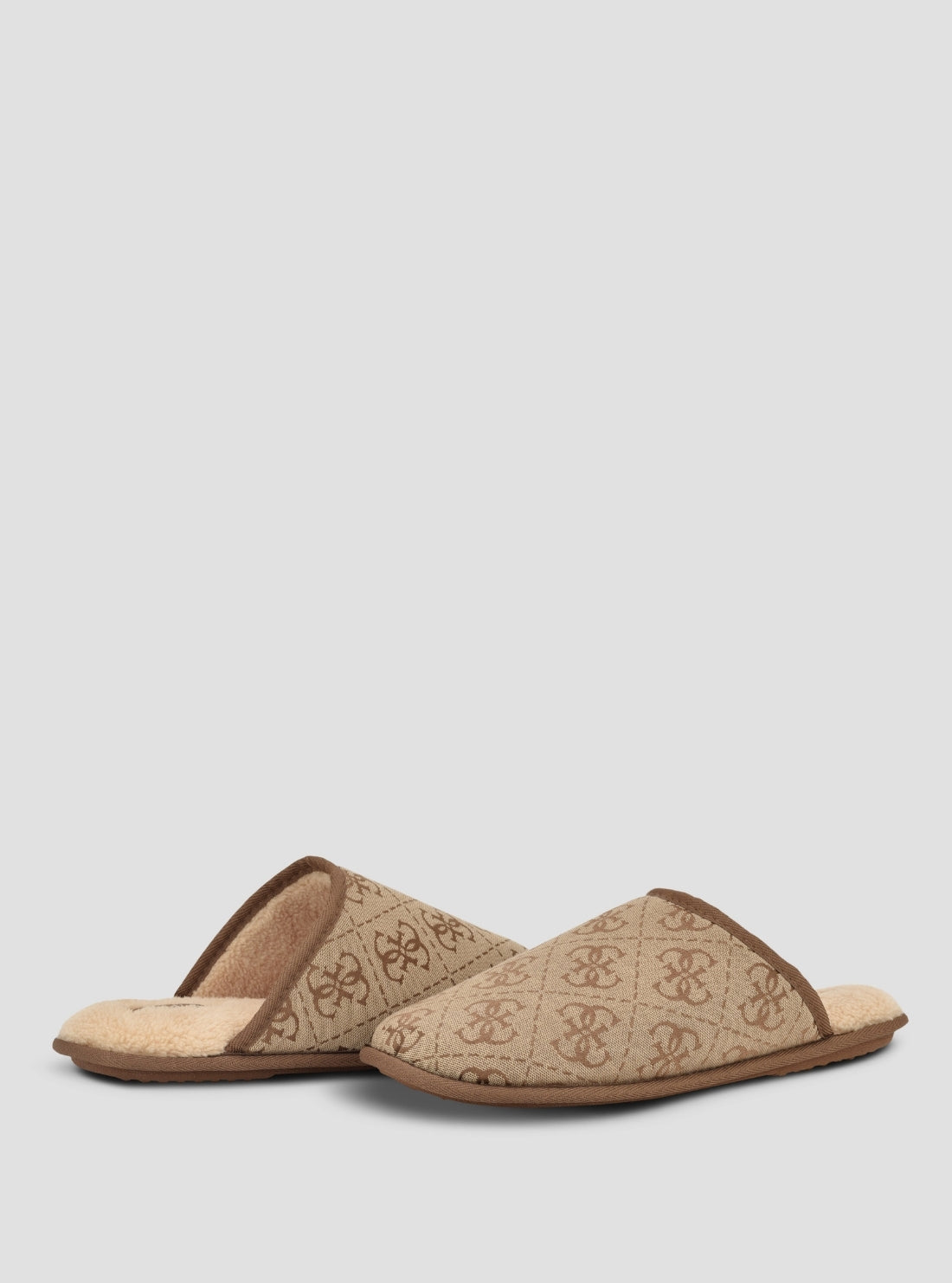 GUESS Footwear Brown Logo Xellen Slippers XELLEN Front Side View