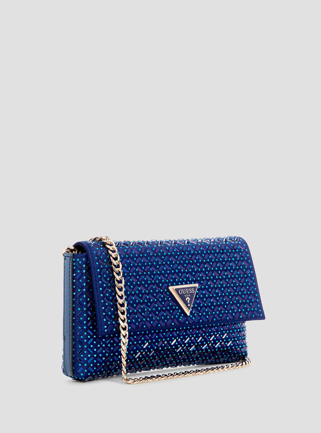 Blue Zalina Clutch Bag