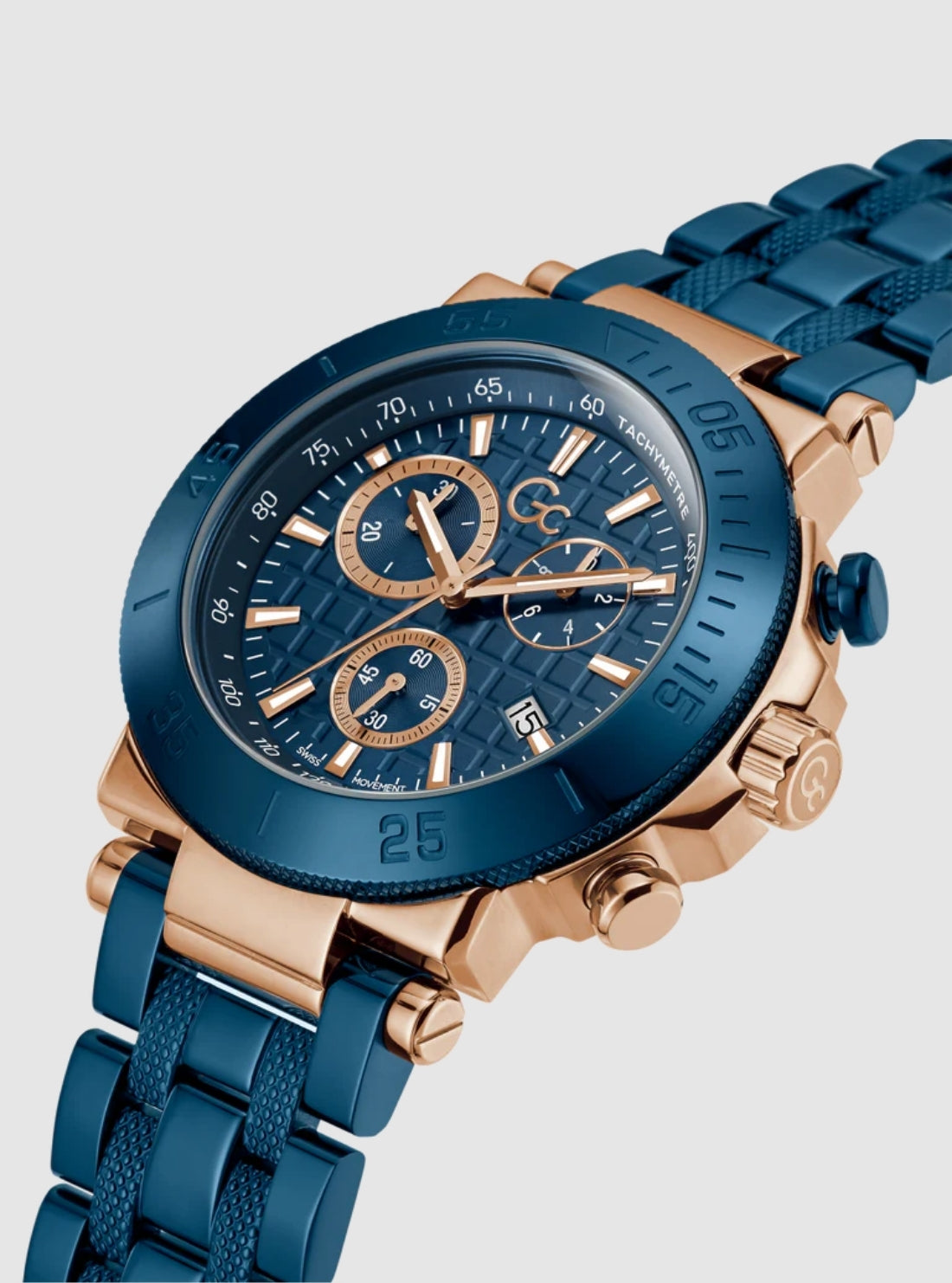 GUESS Watches Blue GC One Chronograph Watch Y70001G7MF Side View