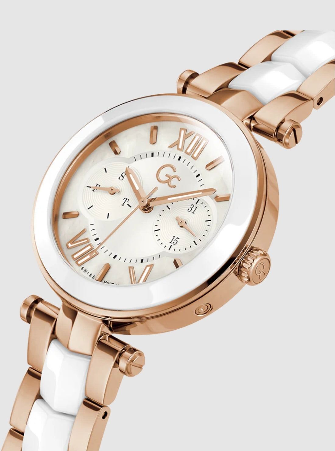 GUESS Watches White GC Illusion Watch Y92005L1MF Side View