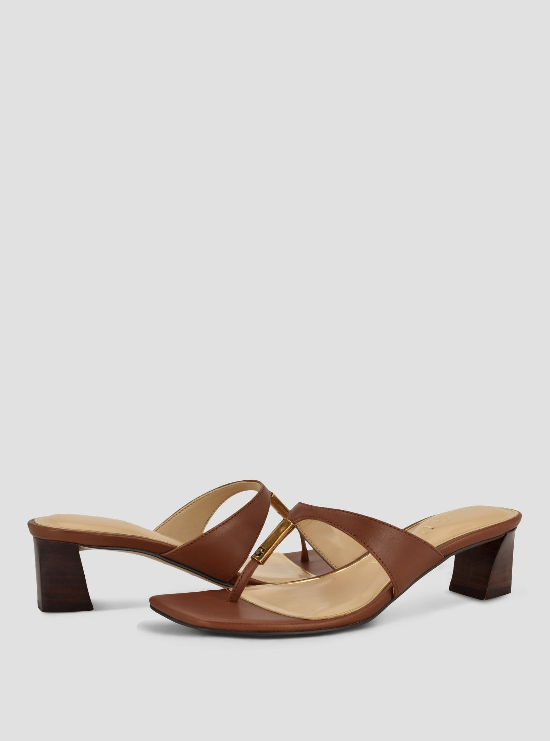 GUESS Womens Medium Brown Yaiza Heels YAIZA Front Side View