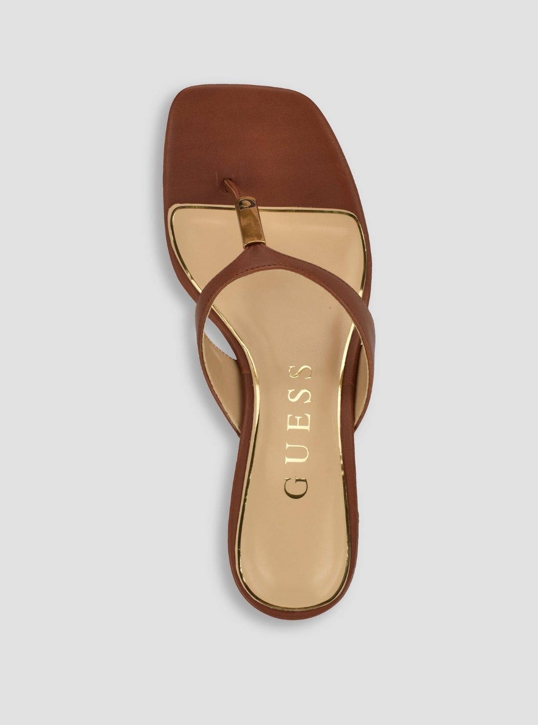 GUESS Womens Medium Brown Yaiza Heels YAIZA Top View