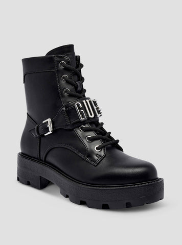 GUESS Womens Black Yanzy Ankle Boots YANZY Side View