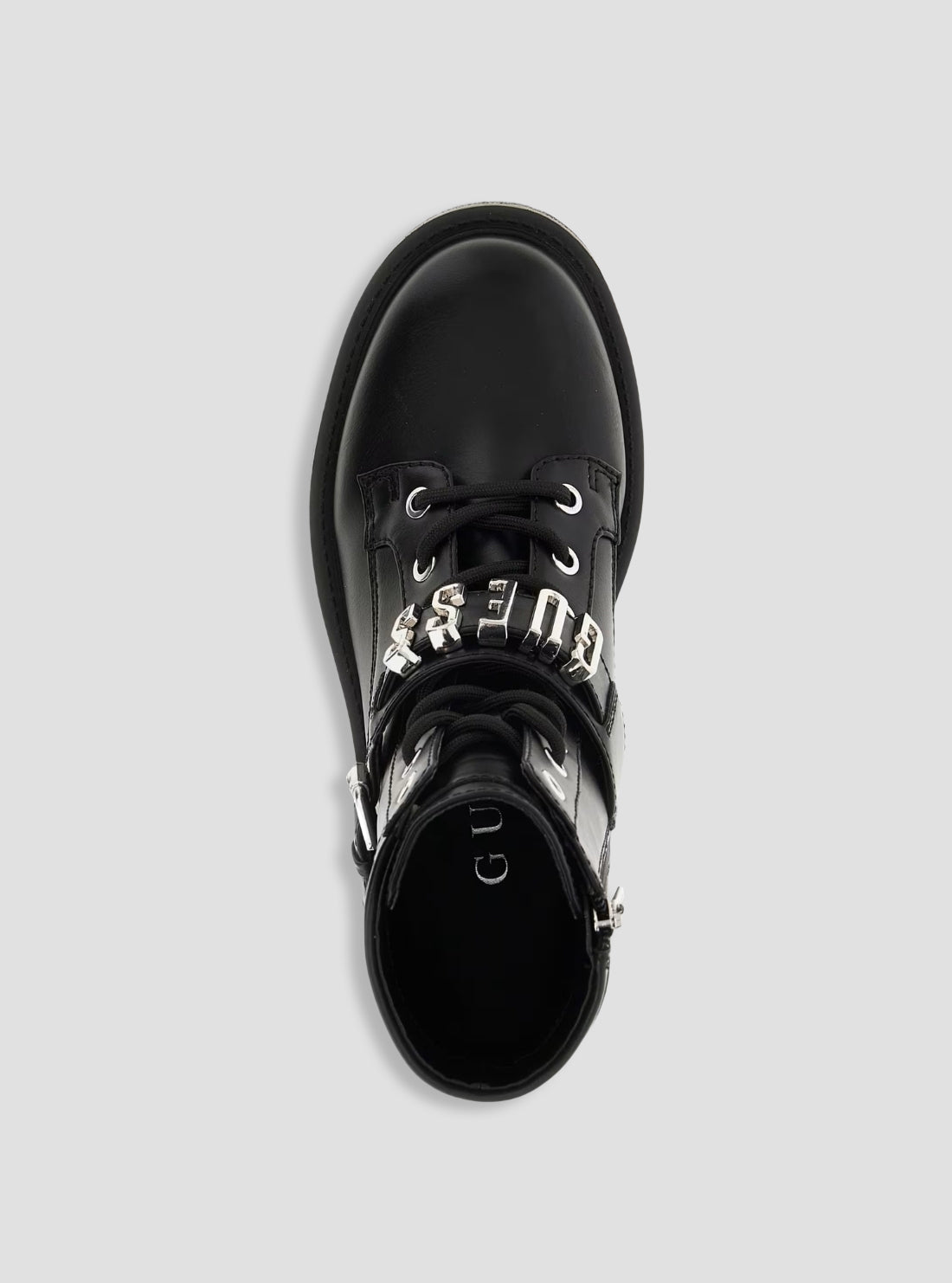 GUESS Womens Black Yanzy Ankle Boots YANZY Top View