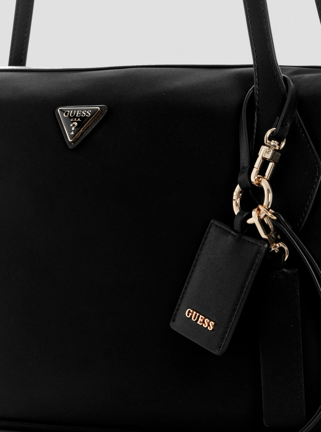 GUESS Womens Black Hayley Shoulder Satchel Bag YG324409 Detail View