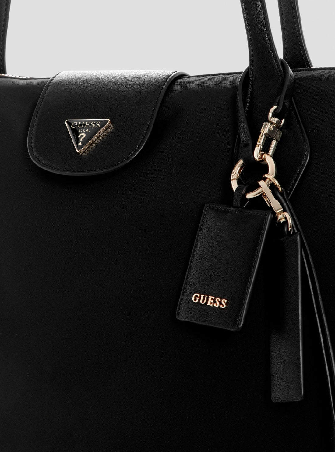 GUESS Womens Black Hayley Tote Bag YG324423 Detail View