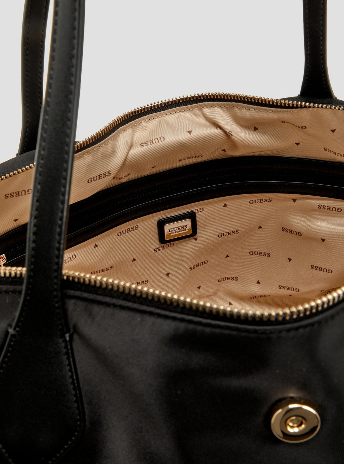 GUESS Womens Black Hayley Tote Bag YG324423 Detail View