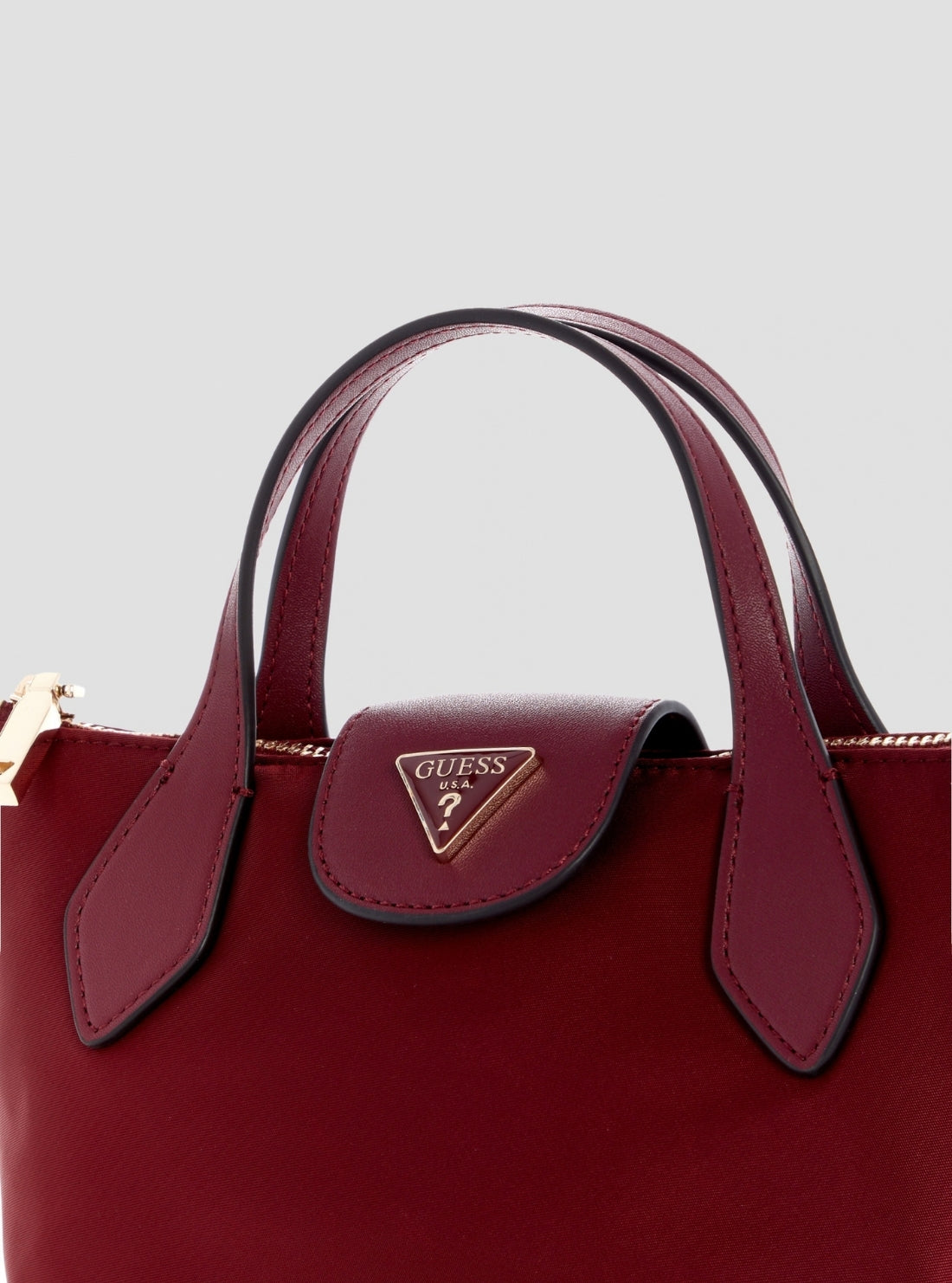 GUESS Womens Red Hayley Mini Tote Bag YG324476 Detail View