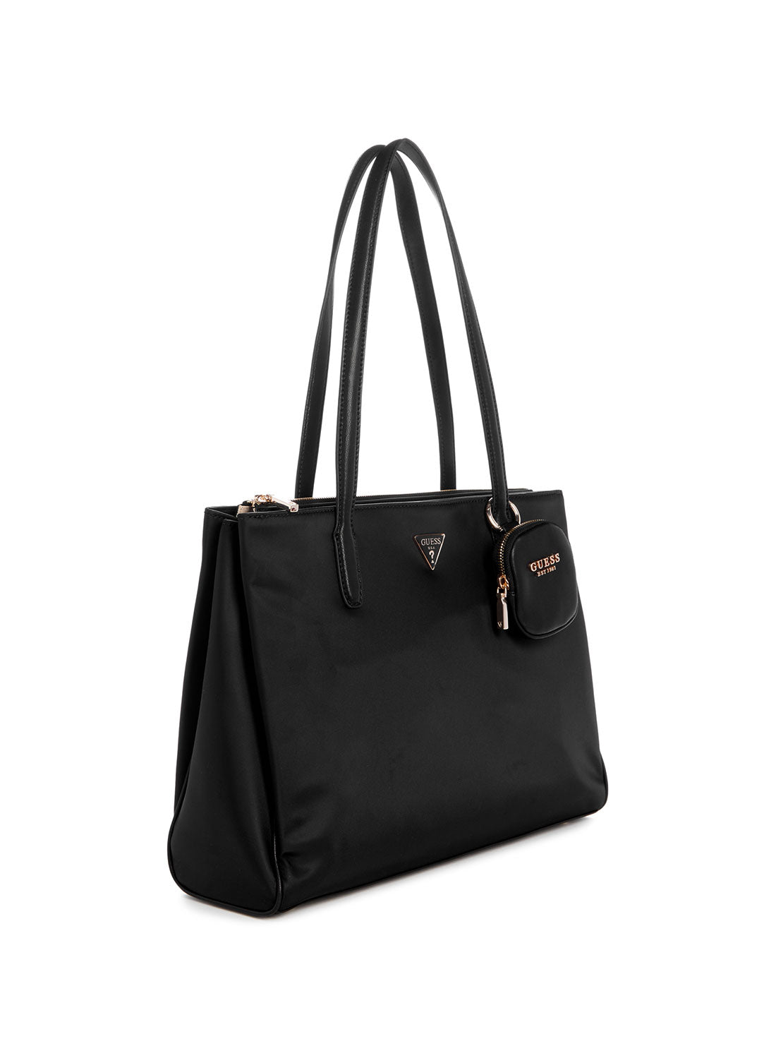 GUESS Black Power Play Tote Bag side view