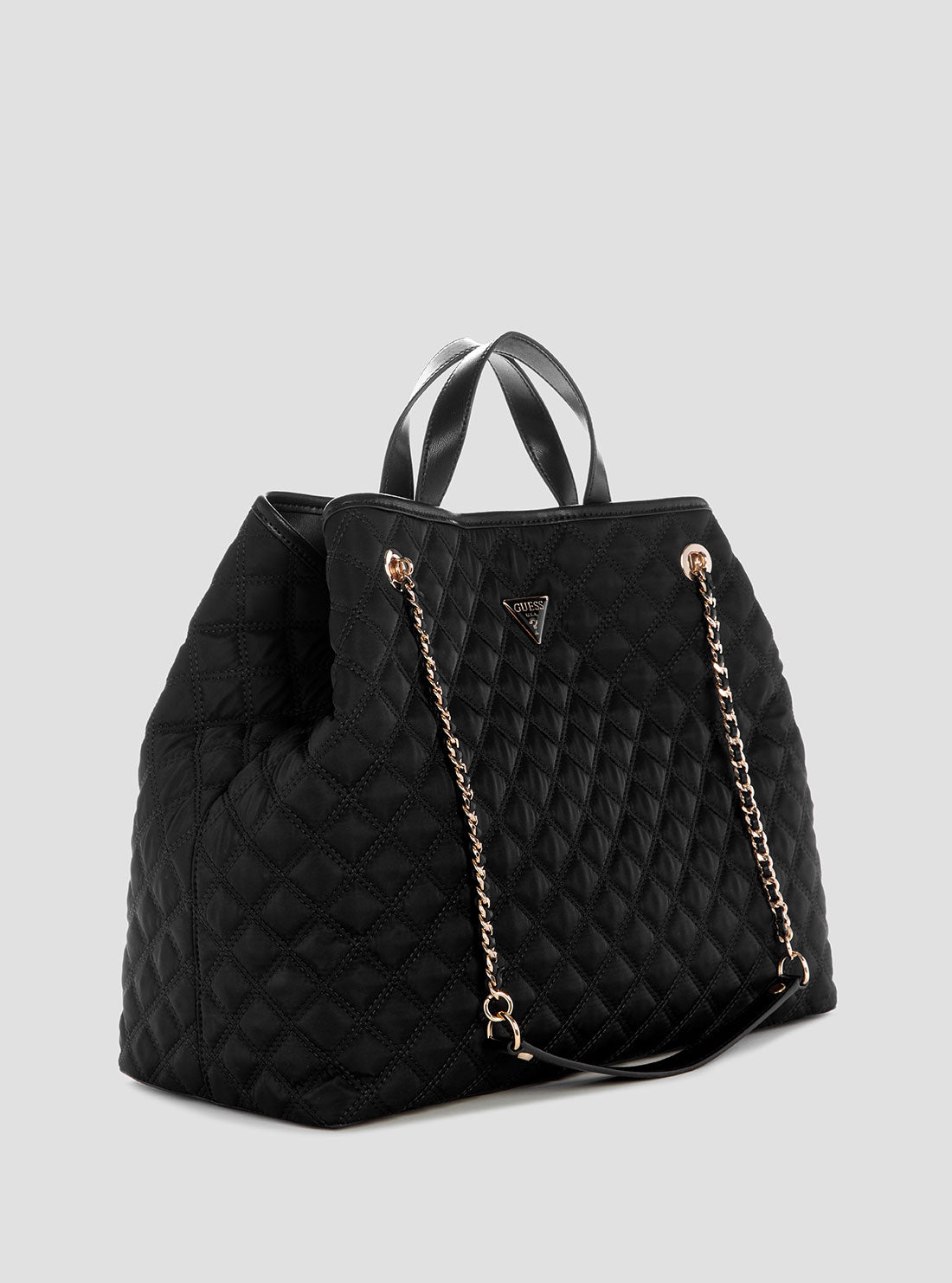 GUESS Womens Black Giully Large Tote Bag YQ967329 Front Side View