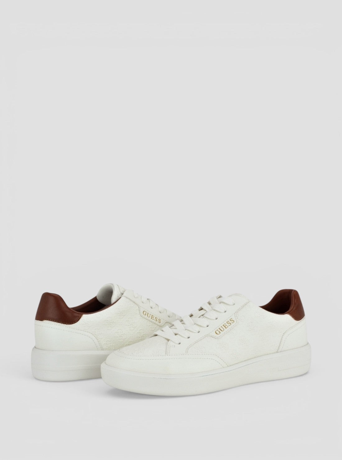 GUESS Footwear Ivory Yujen Sneakers YUJEN2 Front Side View