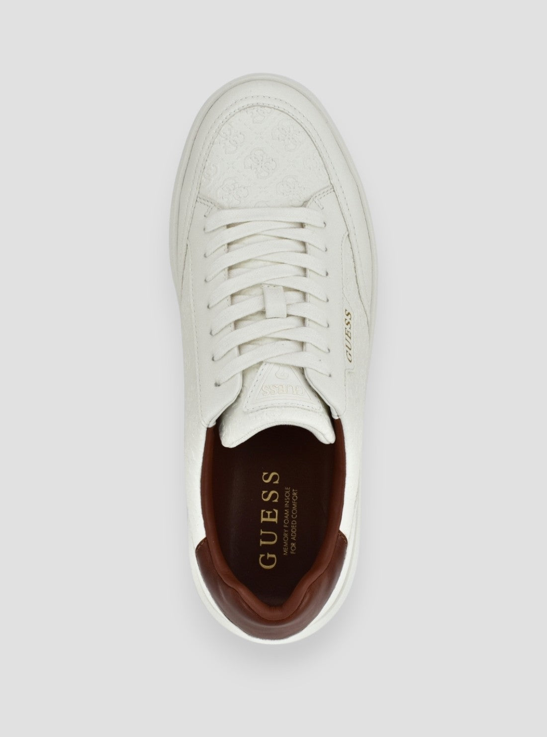 GUESS Footwear Ivory Yujen Sneakers YUJEN2 Top View