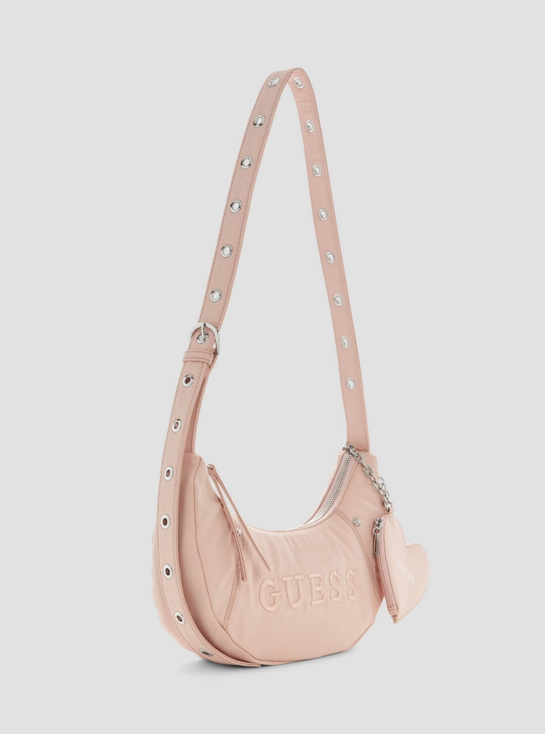GUESS Womens Mauve Sasha Hobo Shoulder Bag YY975101 Side View