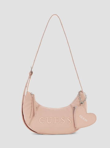 GUESS Womens Mauve Sasha Hobo Shoulder Bag YY975101 Front View