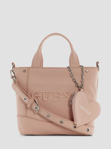 GUESS Womens Mauve Sasha Mini Tote Bag YY975175 Front View