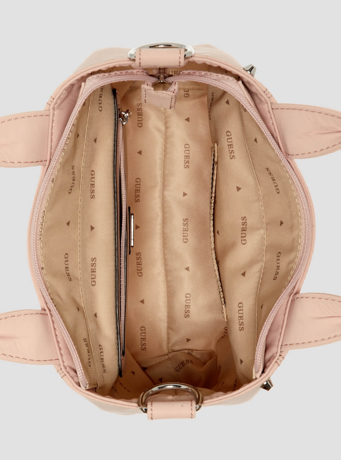GUESS Womens Mauve Sasha Mini Tote Bag YY975175 Inside VIew