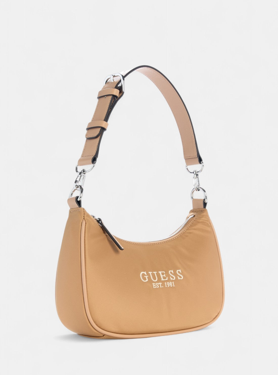 GUESS Womens Beige Arona Shoulder Bag YZ921818 Front Side View