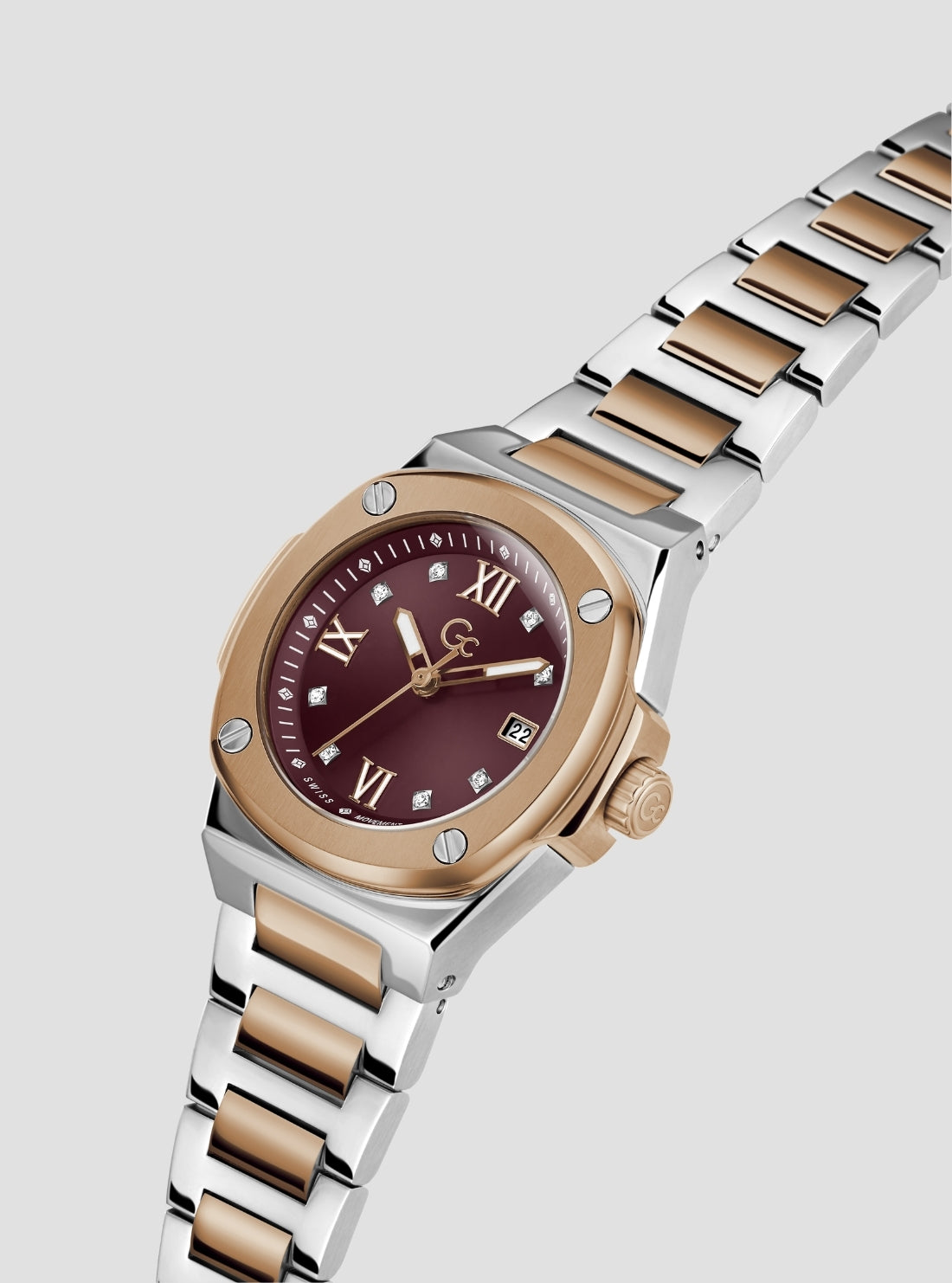 GUESS Accessories Two-Tone GC Sportchic Watch Z12012L3 Side View2