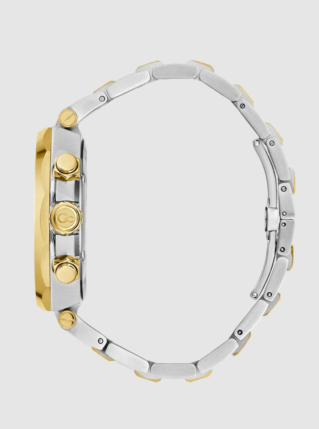 GUESS Accessories Silver Gold GC Legacy Chronograph Watch Z18003G9MF Side View