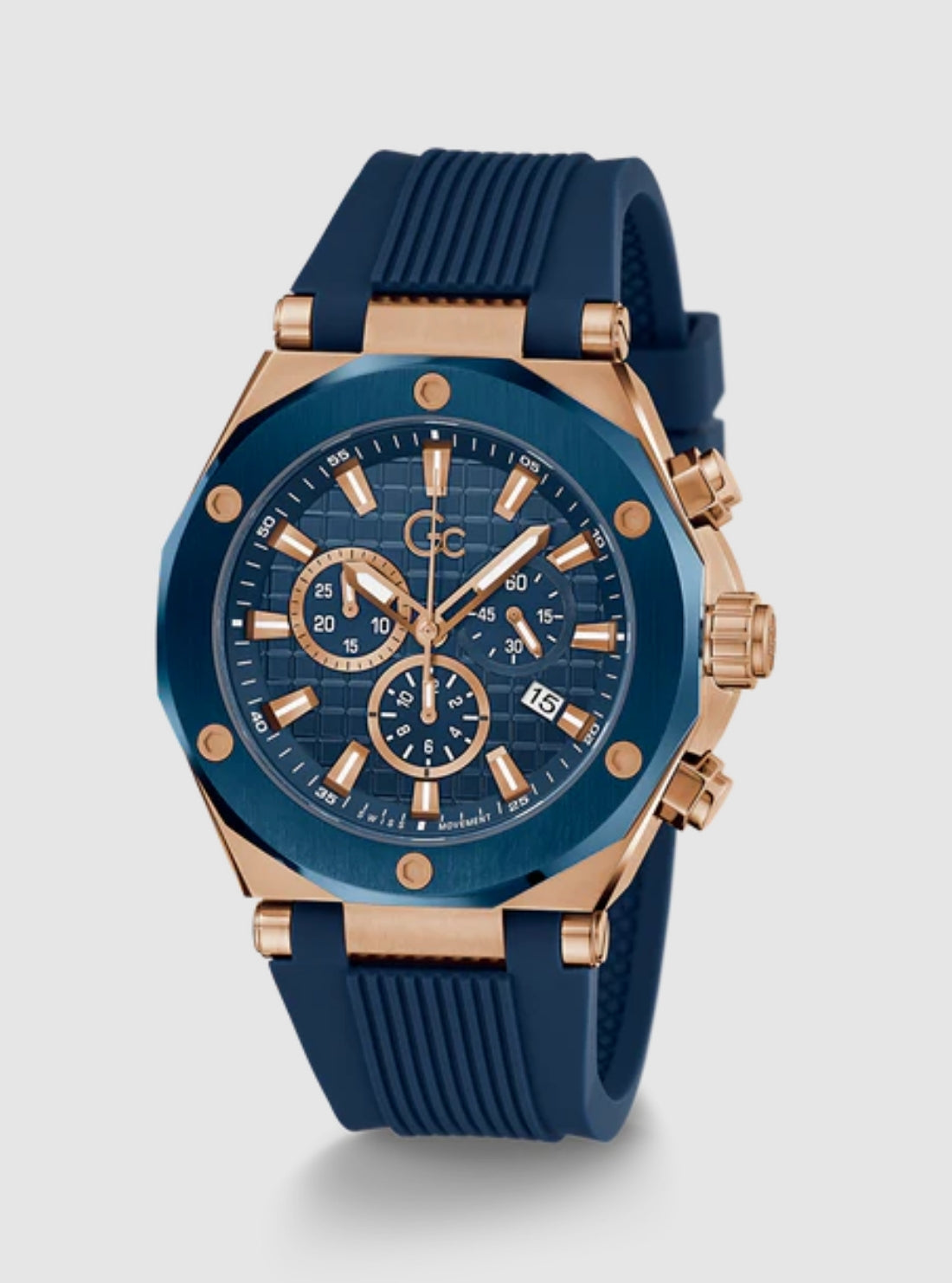 GUESS Watches Blue GC Legacy Chronograph Watch Z18006G7MF Front View