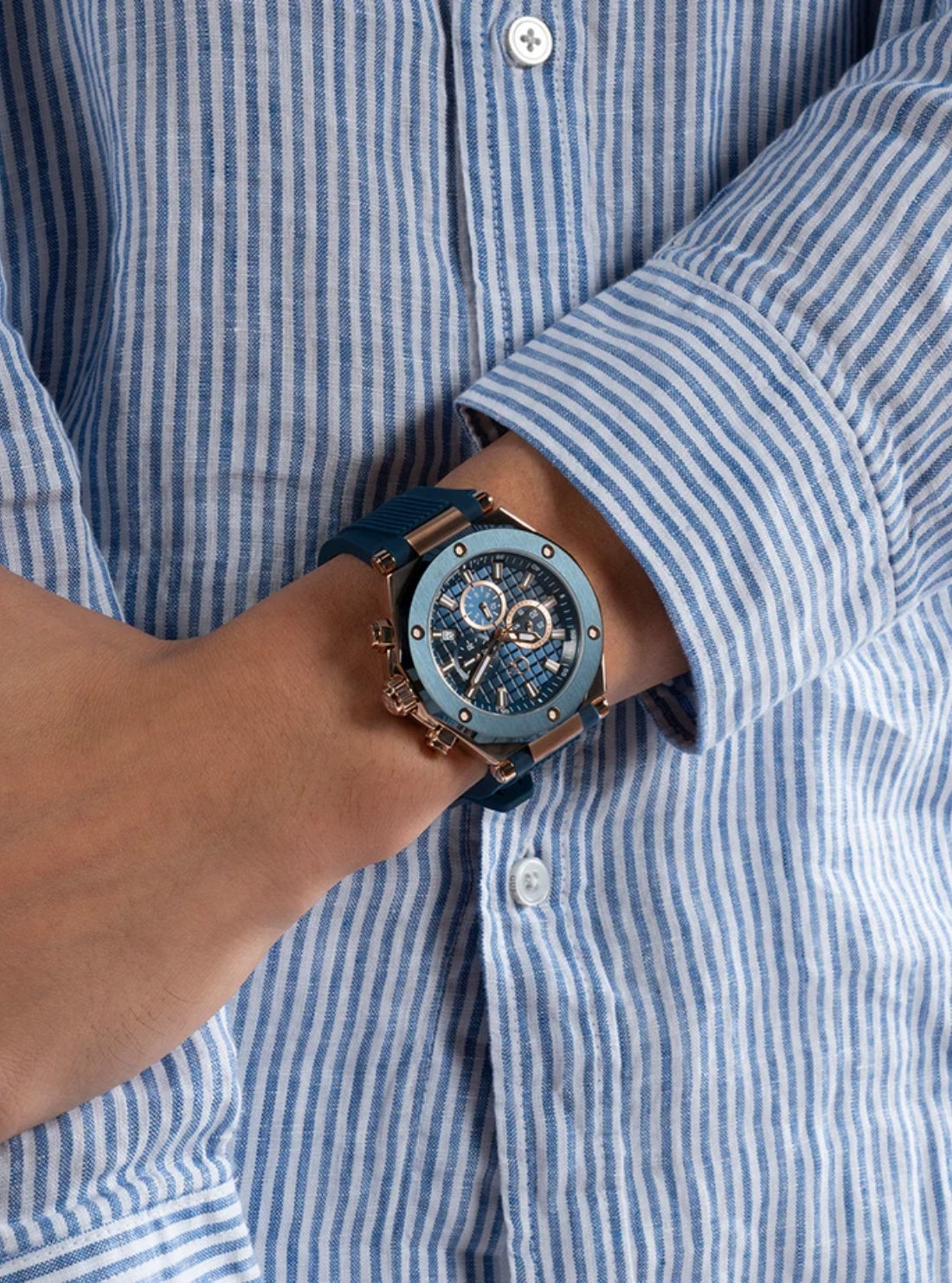 GUESS Watches Blue GC Legacy Chronograph Watch Z18006G7MF Model View