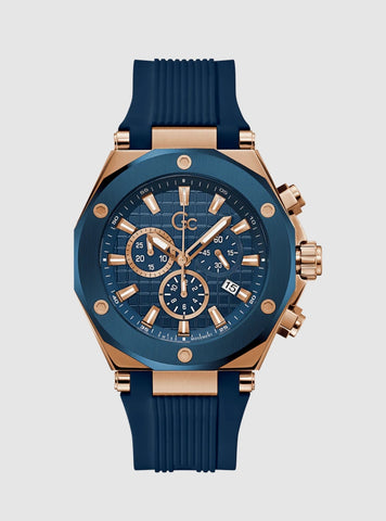 GUESS Watches Blue GC Legacy Chronograph Watch Z18006G7MF Front View