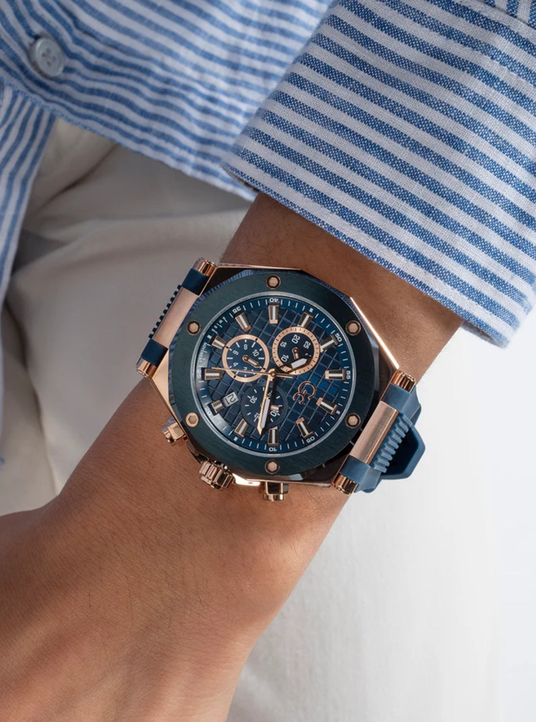 GUESS Watches Blue GC Legacy Chronograph Watch Z18006G7MF Detail View