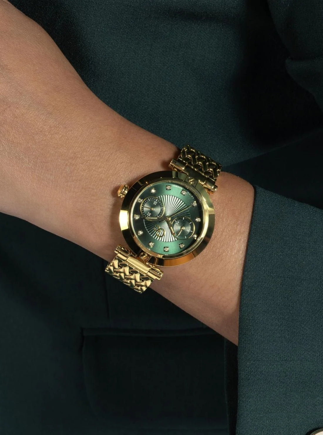 GUESS Watches Gold GC Vogue Green Dial Watch Z21007L1MF Detail View