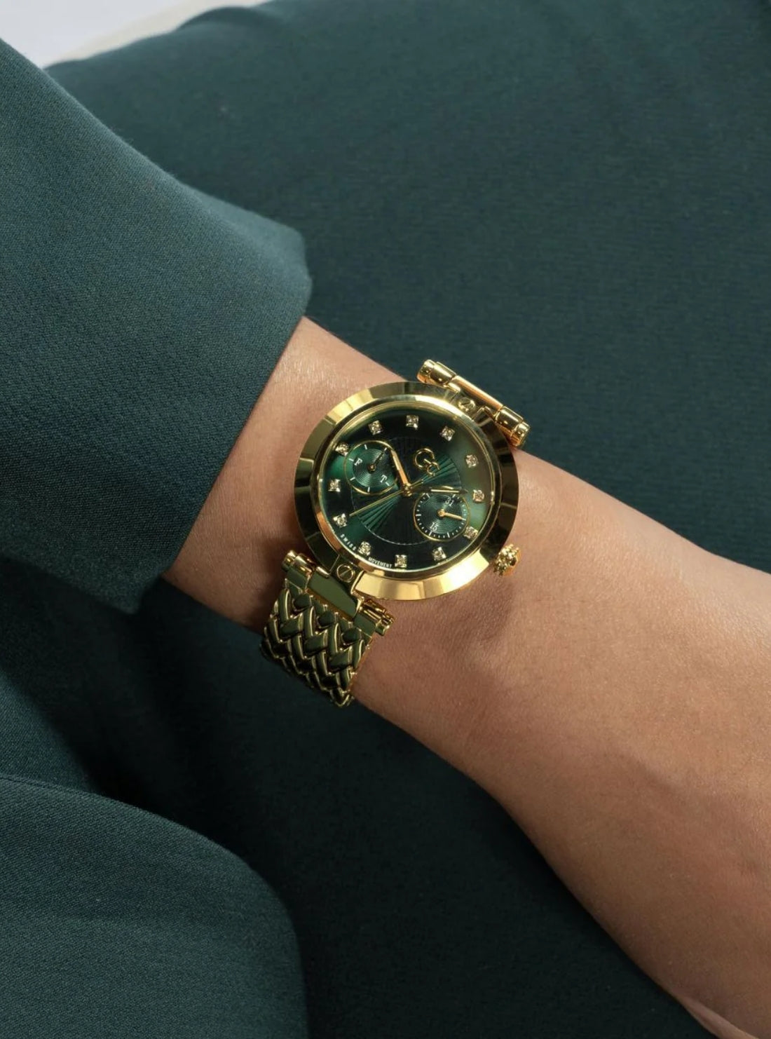 GUESS Watches Gold GC Vogue Green Dial Watch Z21007L1MF Detail View