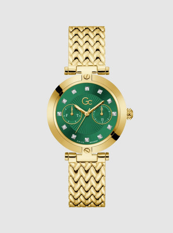 GUESS Watches Gold GC Vogue Green Dial Watch Z21007L1MF Front View
