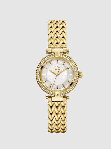 GUESS Watches Gold GC Vogue Crystal Watch Z22002L1MF Front View