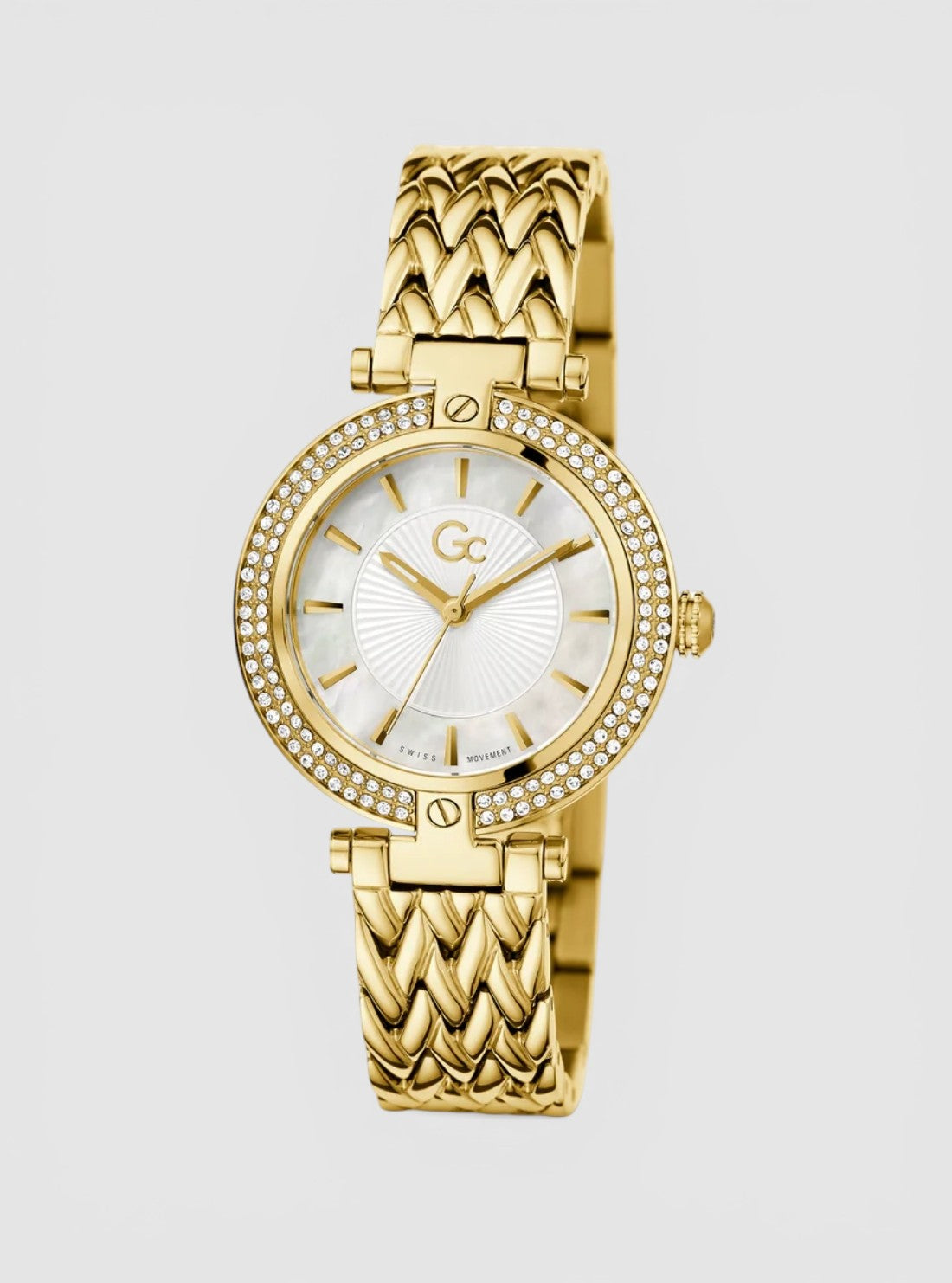 GUESS Watches Gold GC Vogue Crystal Watch Z22002L1MF Front View