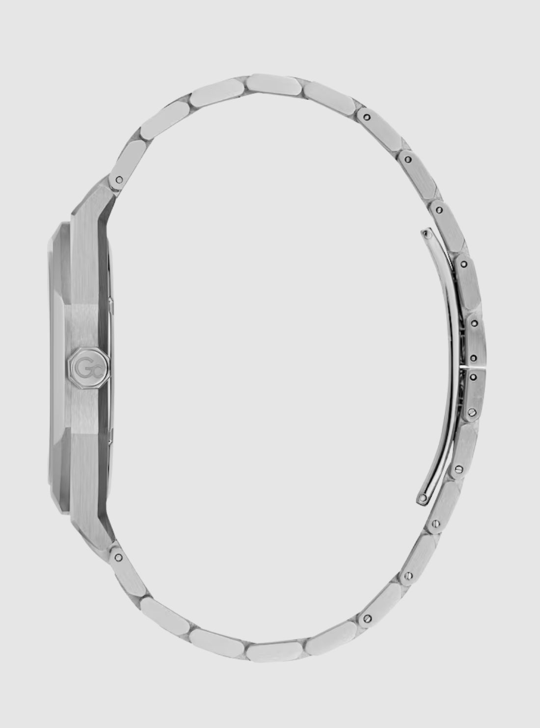 GUESS Watches Silver Black Dial GC Coussin Sleek Watch Z26004G2MF Side VIew