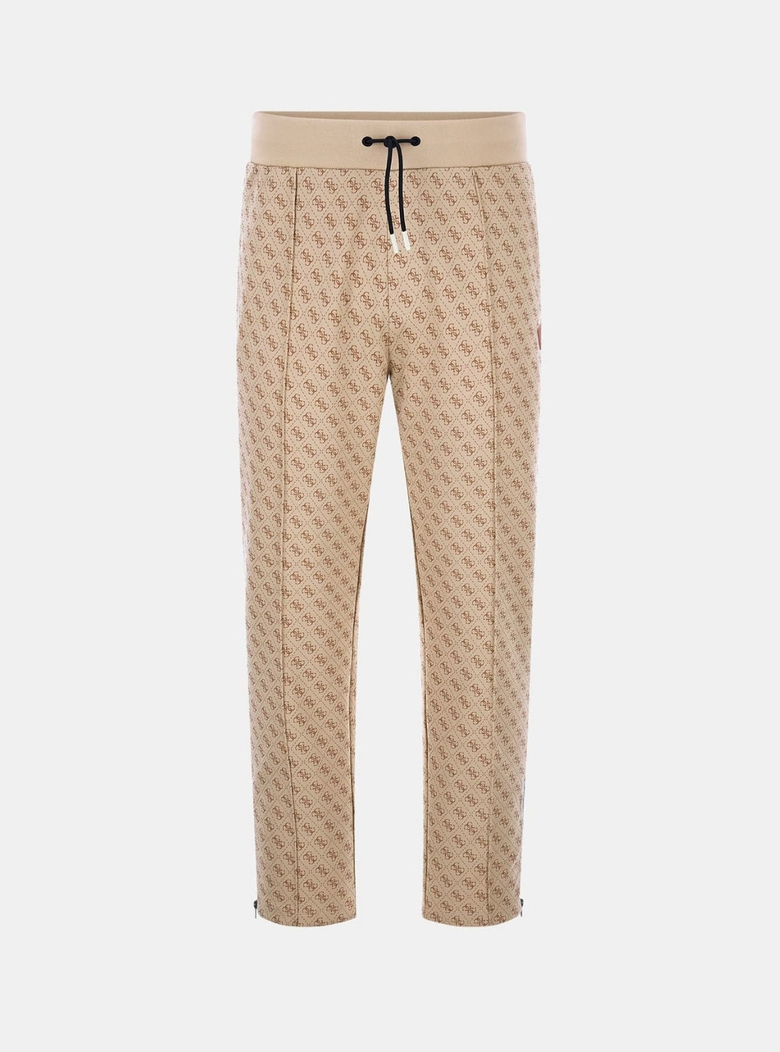 GUESS Mens Eco Beige Logo Korbin Active Trackpants Z2BB05FL04Q Flatlay