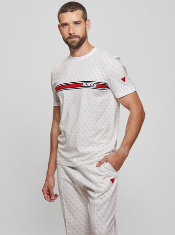 GUESS Mens Eco White Logo Jamey Active T-Shirt Z2BI09J1314 Front View