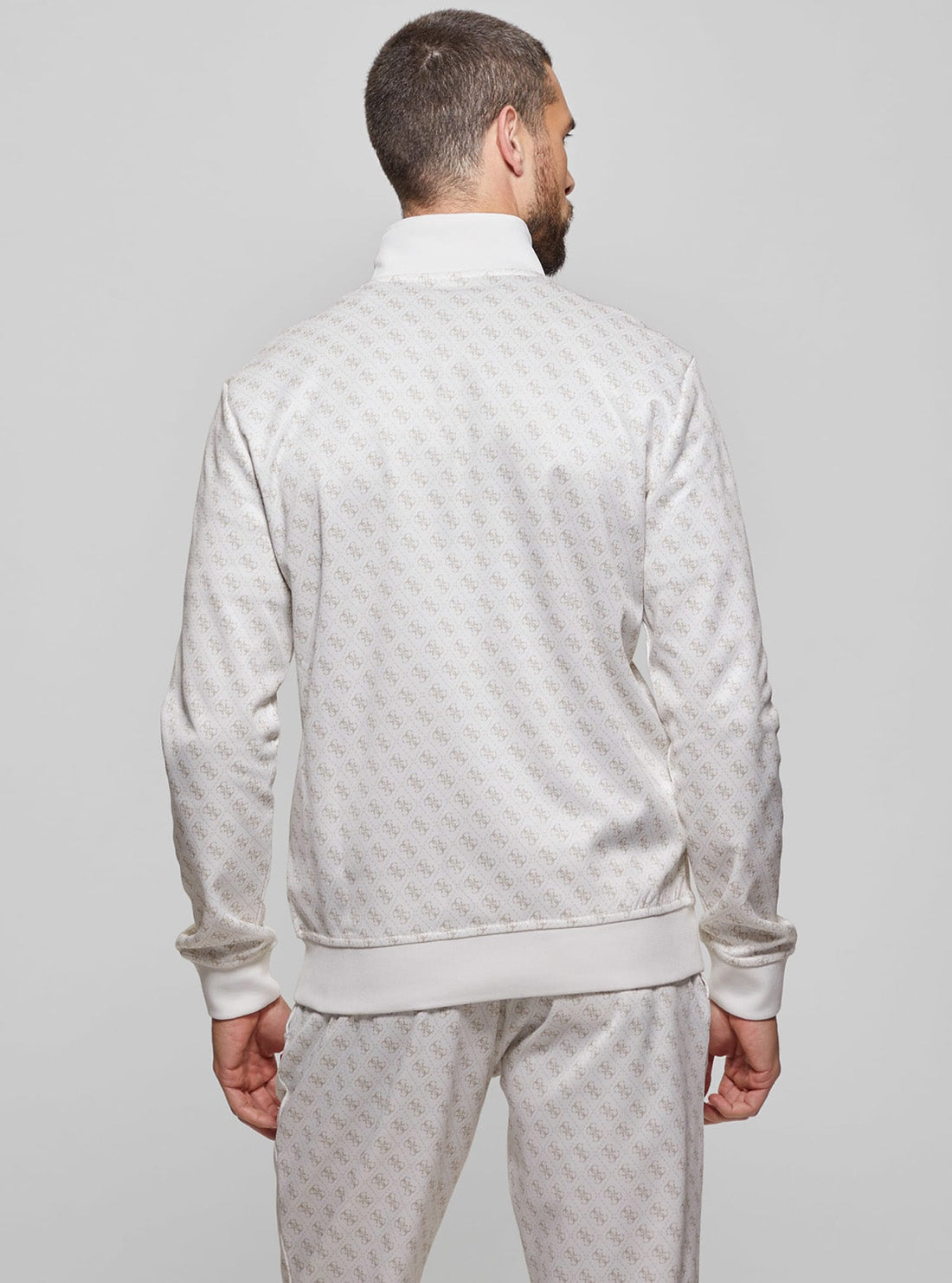 GUESS Mens Eco White Logo Korbin Active Jacket Z2BQ06FL04Q Back View