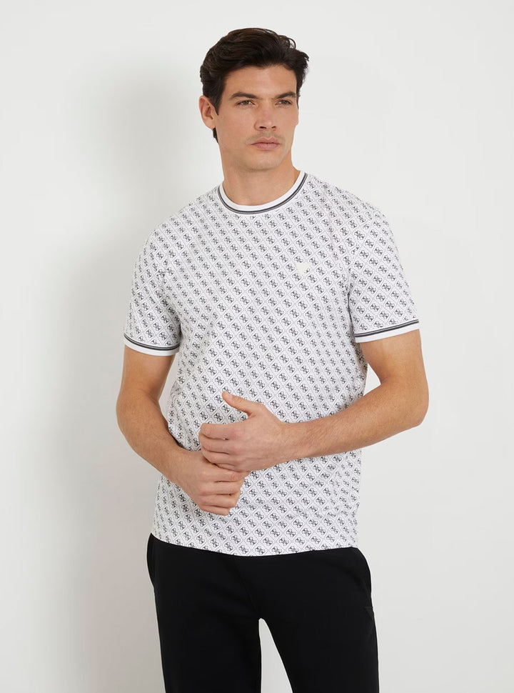 GUESS Mens Eco White Marshall Active T-Shirt Z2YI05J1314 Front View