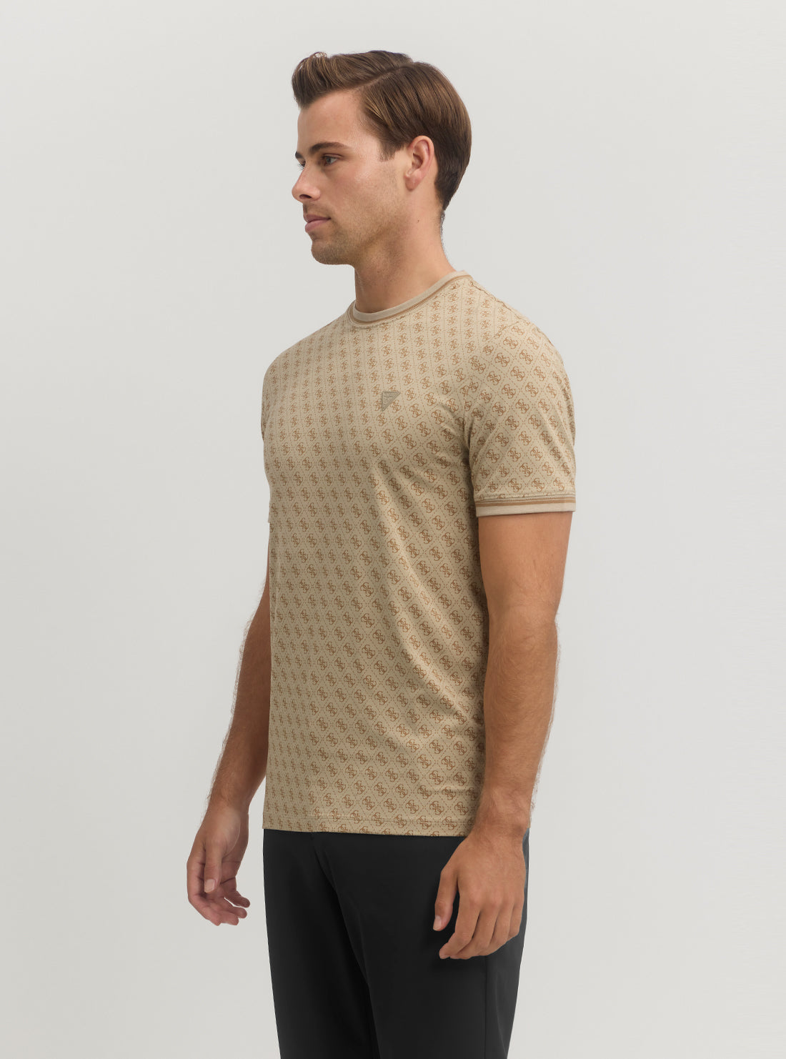 GUESS Mens Eco Beige Marshall Active T-Shirt Z2YI05J1314 Side View
