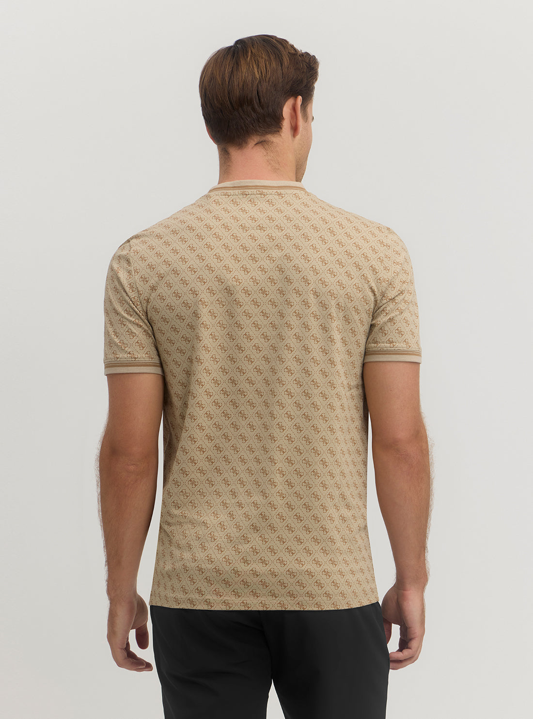 GUESS Mens Eco Beige Marshall Active T-Shirt Z2YI05J1314 Back View