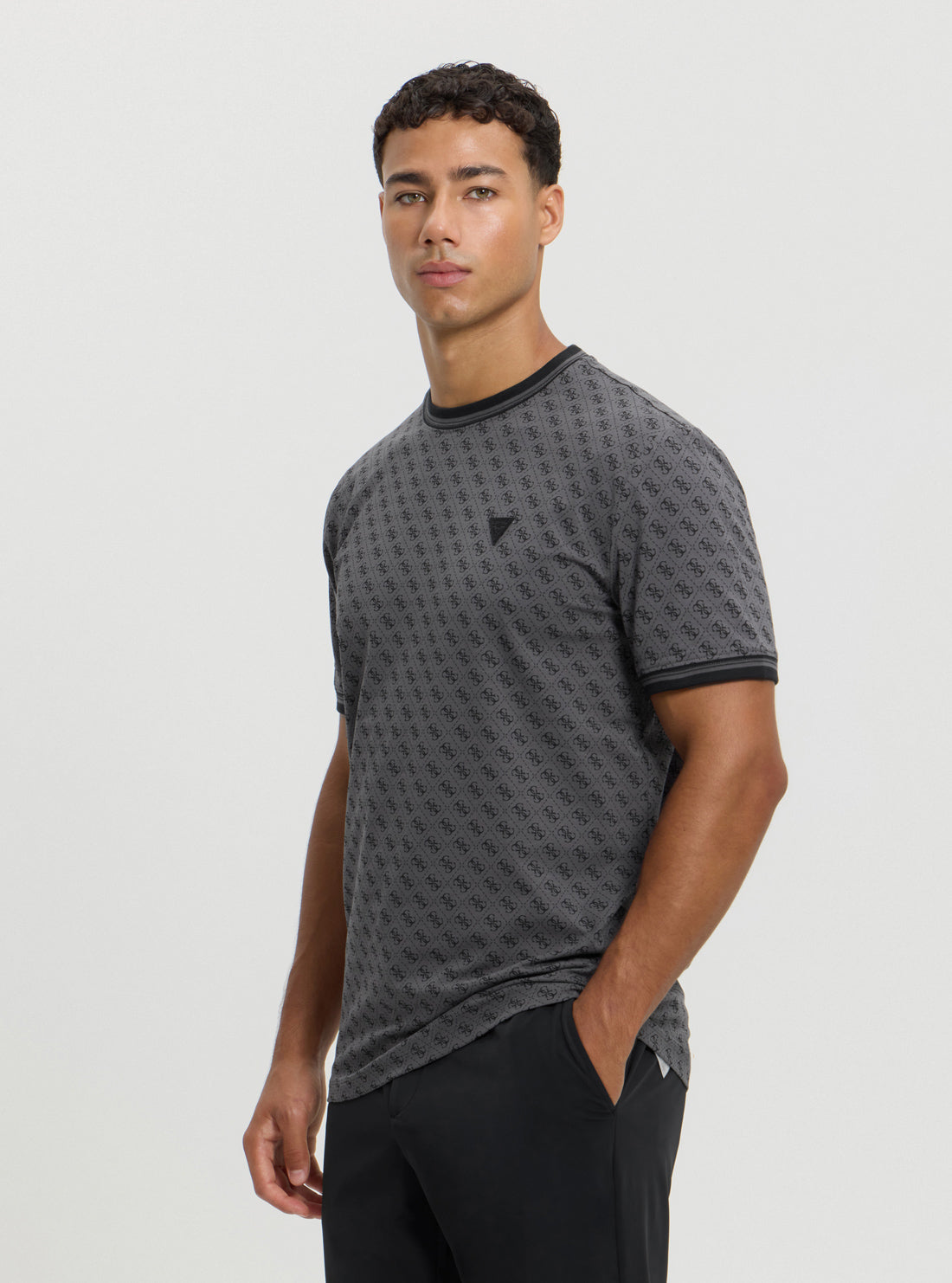 GUESS Mens Eco Black Marshall Active T-Shirt Z2YI05J1314 Side View