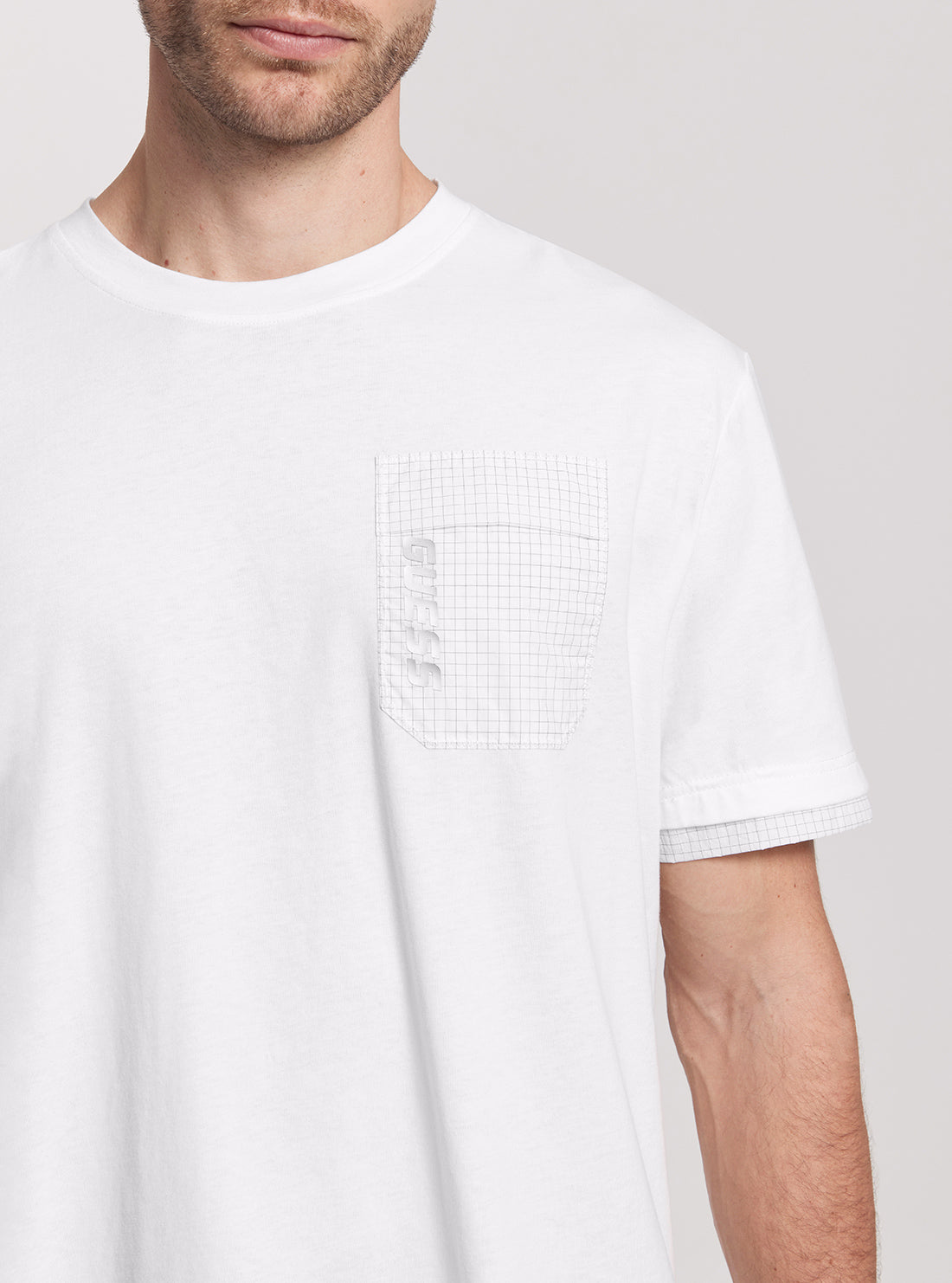 GUESS Eco White Zubin Active T-Shirt detail view