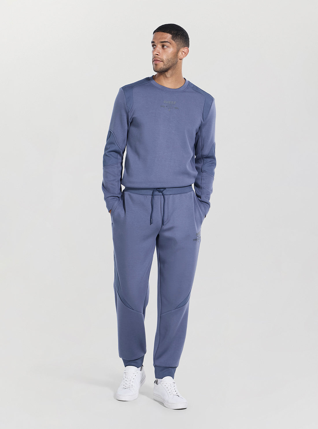 GUESS Mens Blue Ryota Cuffed Active Pants Z5BB00KCNS2 Full VIew