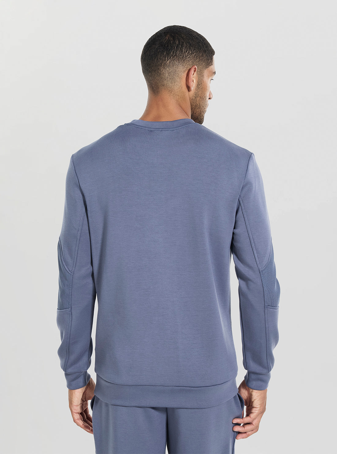 GUESS Mens Blue Ryota Active Sweatshirt  Z5BQ00KCNS2 Back View