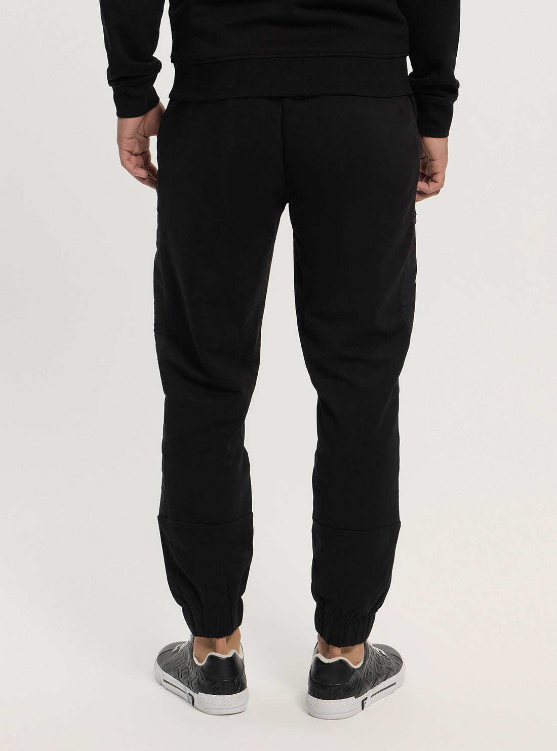 GUESS Mens Black Rubus Cuffed Active Pants Z5GB04K6ZS1 Back View